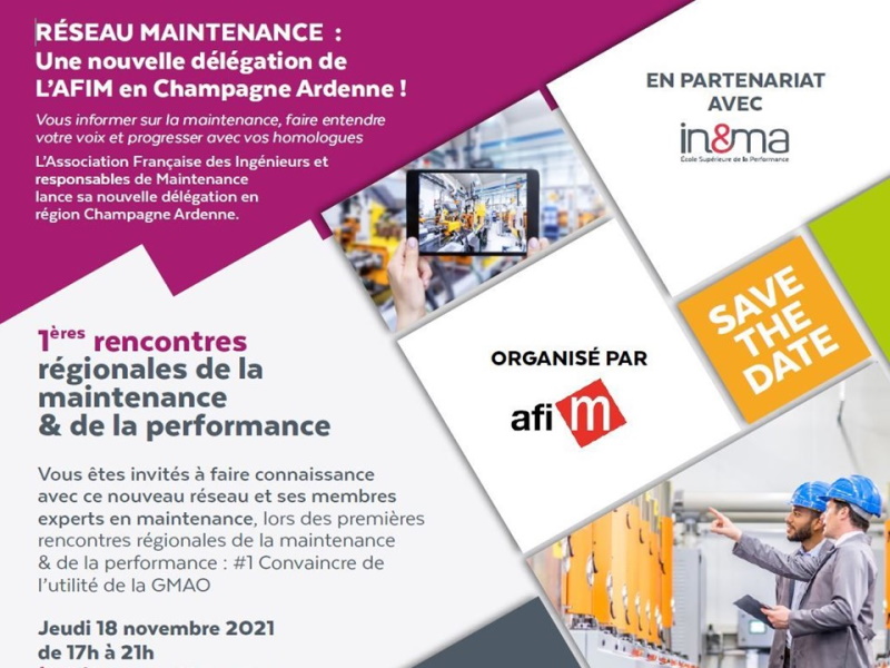 L'AFIM Champagne-Ardenne a organisé le jeudi 18 novembre de 17h à 21h un événement gratuit entièrement consacré à la GMAO